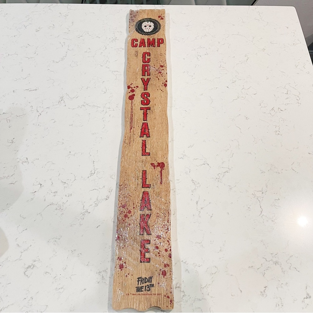 Camp Crystal Lake Wooden Sign Decor 🩷